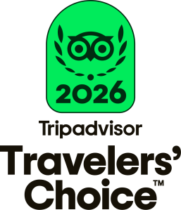 Tripadvisor Travelers' Choice 2026 logo with owl design.
